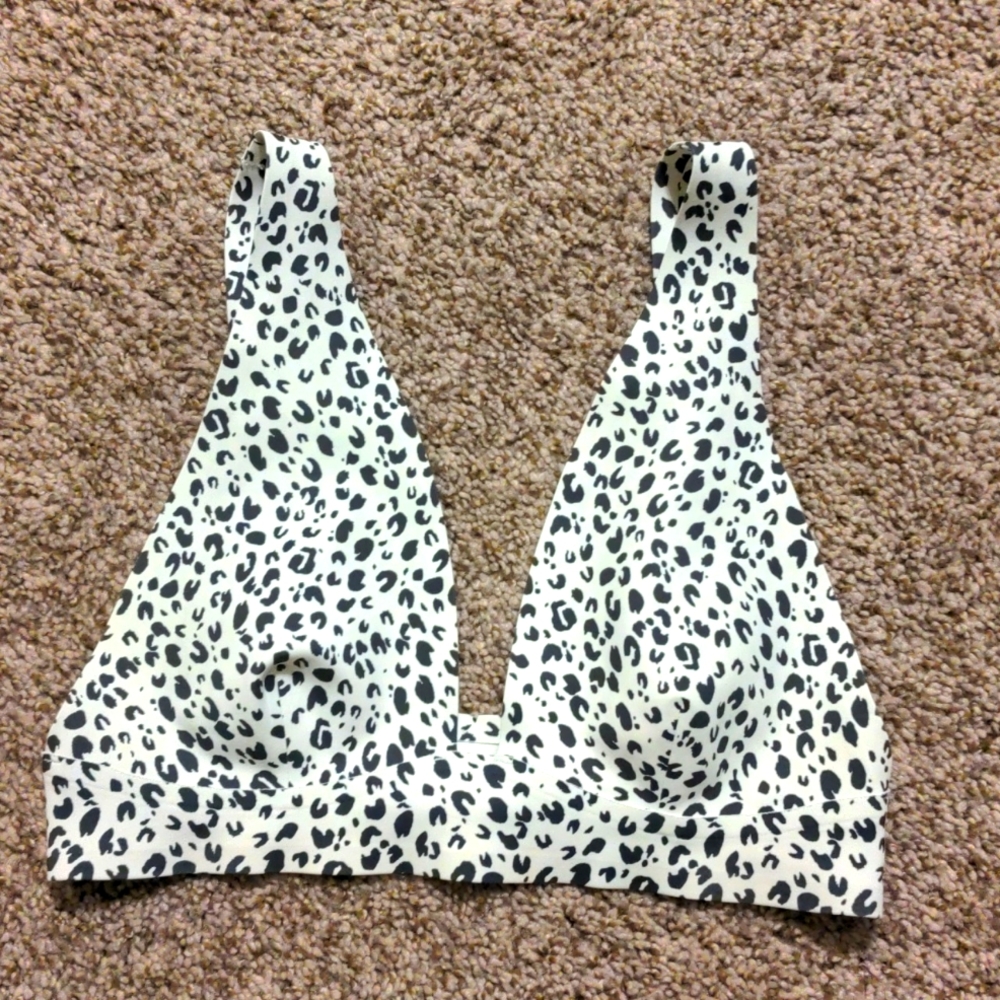 Free People Erin Leopard Scuba Bralette